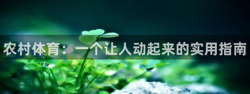 光速体育app官方下载地址：农村体育：一个让人动起来的实用指南
